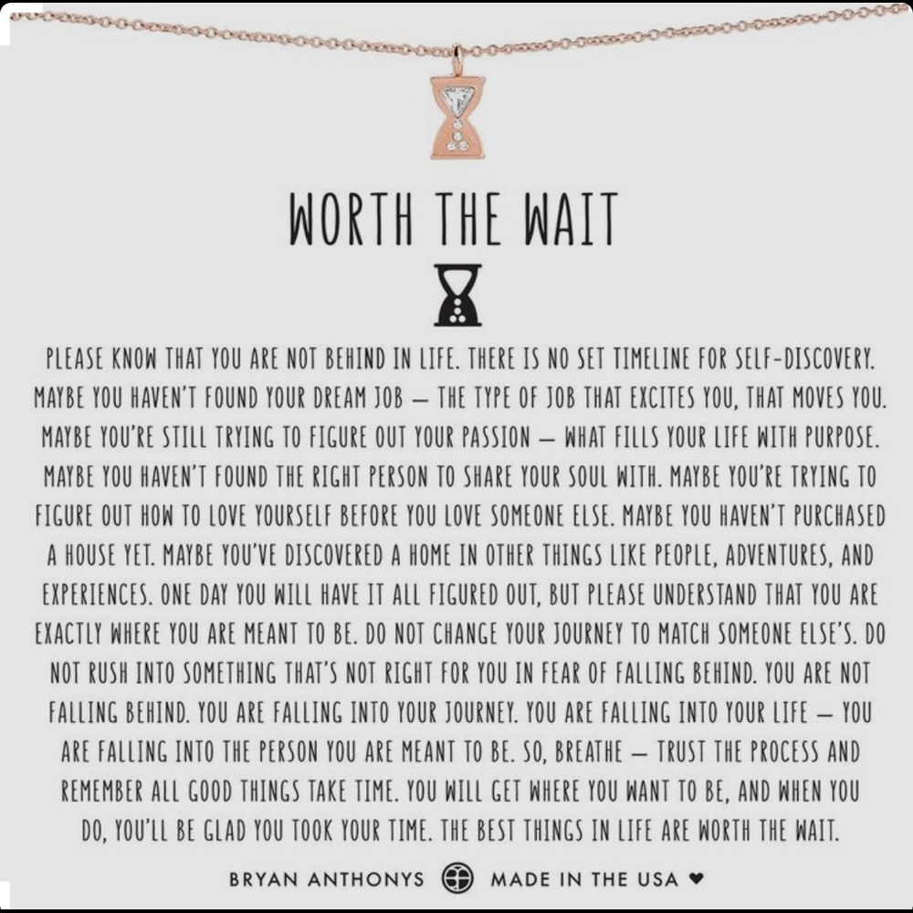 ISO: Bryan Anthonys Worth the Wait Necklace
